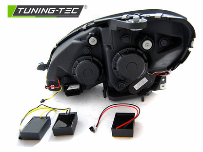 Tuning-Tec LED Tagfahrlicht Scheinwerfer für Mercedes Benz C-Klasse W204 07-10 chrom