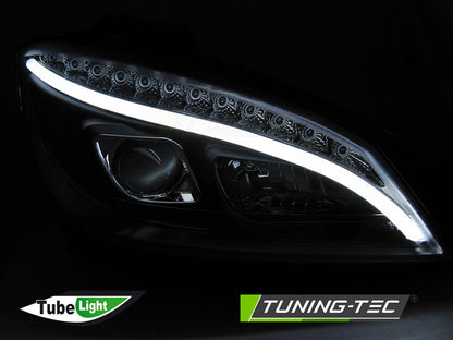 Tuning-Tec LED Tagfahrlicht Scheinwerfer für Mercedes Benz C-Klasse W204 07-10 schwarz LTI
