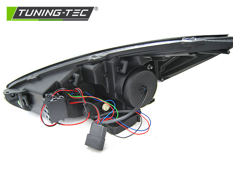 Tuning-Tec LED Tagfahrlicht Scheinwerfer für Ford Focus MK3 Facelift 14-18 chrom mit dynamischem LED Blinker