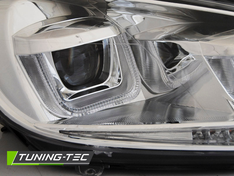 Tuning-Tec LED Tagfahrlicht Scheinwerfer für VW Golf 6 08-12 chrom im Golf 7 mit dynamischem LED Blinker