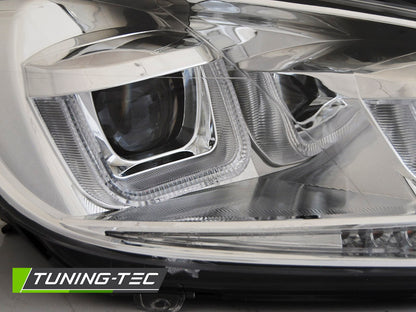 Tuning-Tec LED Tagfahrlicht Scheinwerfer für VW Golf 6 08-12 chrom im Golf 7 mit dynamischem LED Blinker