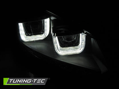 Tuning-Tec LED Tagfahrlicht Scheinwerfer für VW Golf 6 08-12 schwarz im Golf 7 mit dynamischem LED Blinker