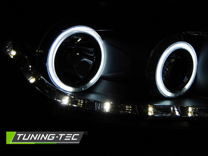 Tuning-Tec CCFL Angel Eyes Scheinwerfer für Ford Focus MK2 Facelift 08-10 schwarz