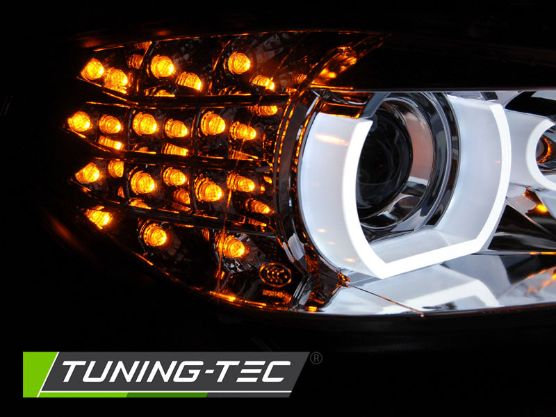 Tuning-Tec Xenon LED Angel Eyes Scheinwerfer für BMW 3er E90/E91 09-11 chrom