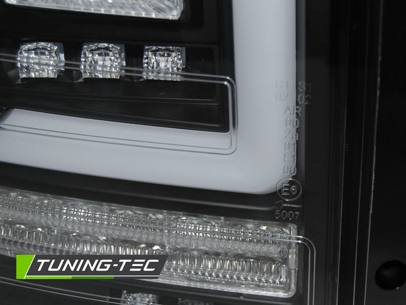 Tuning-Tec Voll LED Lightbar Rückleuchten für VW T5 GP 10-15 schwarz mit dynamischem Blinker (Flügeltürer/Heckklappe)