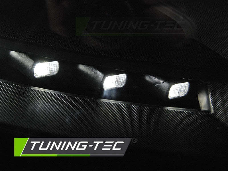 Tuning-Tec LED Tagfahrlicht Scheinwerfer für VW T5 GP (Facelift) 10-15 schwarz