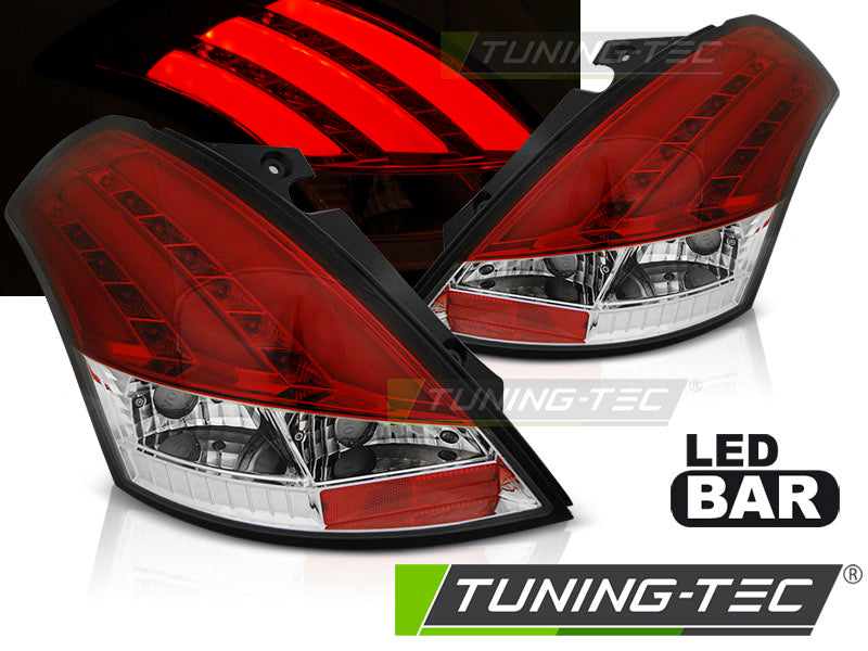 Tuning-Tec LED Lightbar Rückleuchten für Suzuki Swift V Facelift 10-17 rot/klar