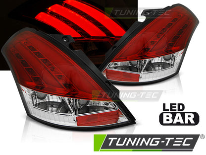 Tuning-Tec LED Lightbar Rückleuchten für Suzuki Swift V Facelift 10-17 rot/klar