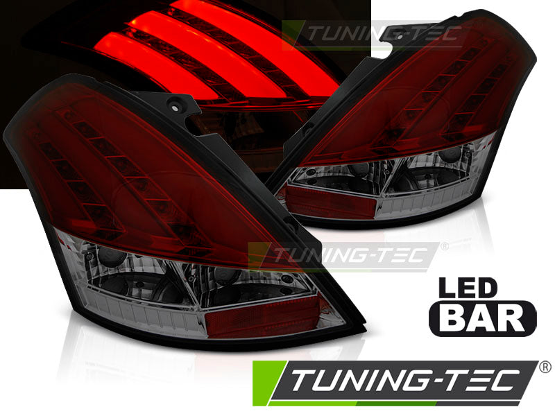 Tuning-Tec LED Lightbar Rückleuchten für Suzuki Swift V Facelift 10-17 rot/rauch