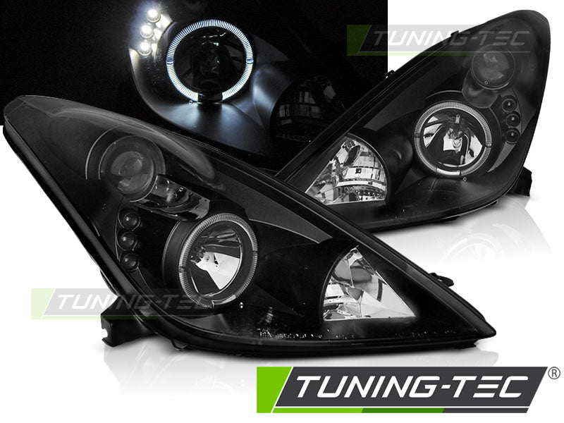 Tuning-Tec LED Angel Eyes Scheinwerfer für Toyota Celica T230 99-05 schwarz