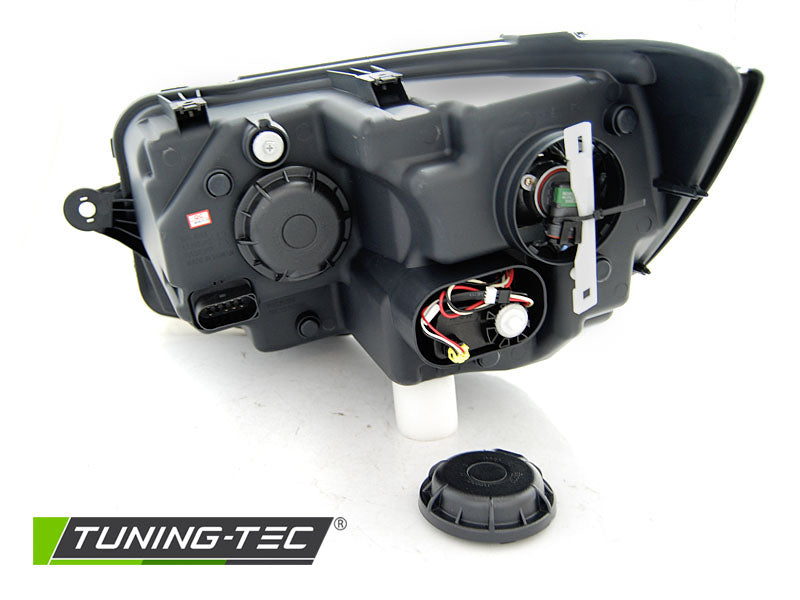 Tuning-Tec LED Tagfahrlicht Scheinwerfer für VW T6 15-19 schwarz mit dynamischem LED Blinker