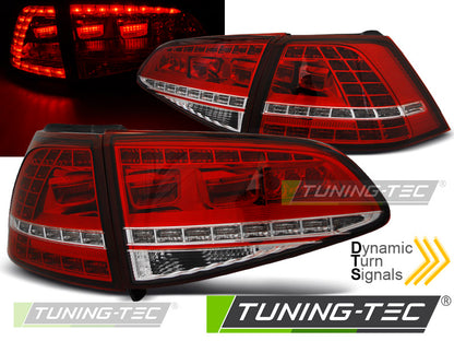 Tuning-Tec LED Rückleuchten für VW Golf 7 (VII) 13-17 rot/klar im mit dynamischem Blinker