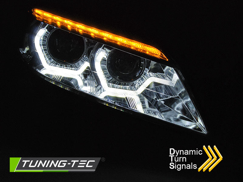 Tuning-Tec Xenon LED Tagfahrlicht Angel Eyes Scheinwerfer für BMW Z4 E89 09-13 chrom mit LED Blinker