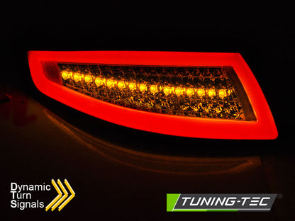 Tuning-Tec Voll LED Rückleuchten für Porsche 911 997 (1.Generation) 04-09 rot/klar mit dynamischem Blinker