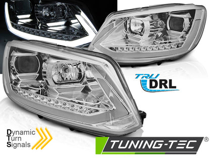 Tuning-Tec LED Tagfahrlicht Scheinwerfer für VW Touran II 5T 10-15 Chrom
