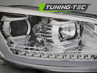 Tuning-Tec LED Tagfahrlicht Scheinwerfer für VW Touran II 5T 10-15 Chrom