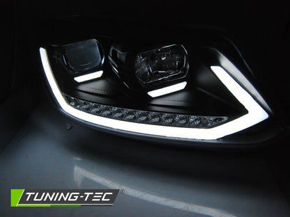Tuning-Tec LED Tagfahrlicht Scheinwerfer für VW Touran II 5T / Caddy 10-15 Schwarz
