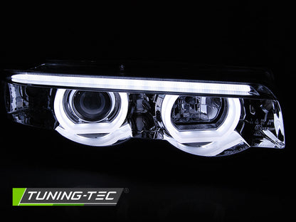 Tuning-Tec 3D LED Angel Eyes Scheinwerfer für BMW 7er E38 94-01 schwarz