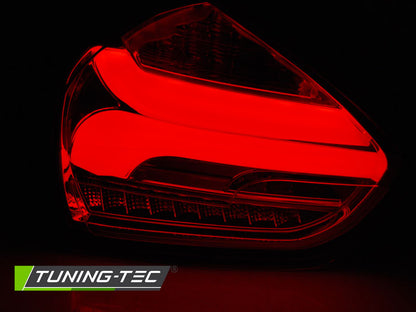 Tuning-Tec Voll LED Lightbar Rückleuchten für Ford Focus MK3 15-18 chrom/rauch mit dynamischem Blinker