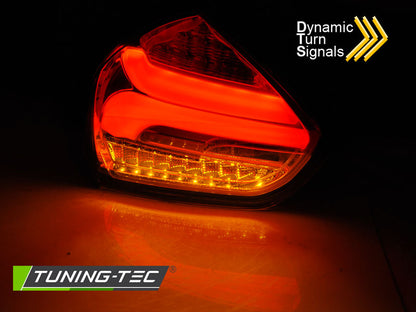 Tuning-Tec Voll LED Lightbar Rückleuchten für Ford Focus MK3 15-18 rot/rauch mit dynamischem Blinker