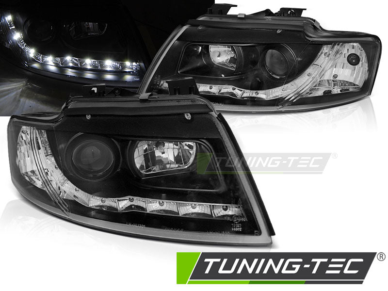 Tuning-Tec LED Tagfahrlicht Scheinwerfer für Audi A4 B6 Cabrio (8H) 02-06 schwarz