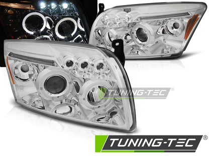 Tuning-Tec LED Angel Eyes Scheinwerfer für Dodge Caliber 06-12 chrom