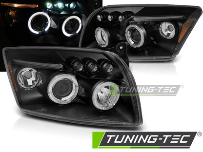Tuning-Tec LED Angel Eyes Scheinwerfer für Dodge Caliber 06-12 schwarz