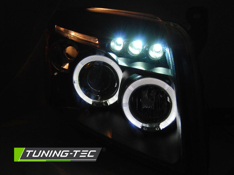 Tuning-Tec LED Angel Eyes Scheinwerfer für Dodge Caliber 06-12 schwarz