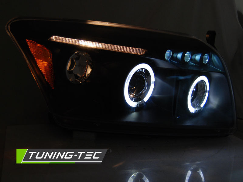 Tuning-Tec LED Angel Eyes Scheinwerfer für Dodge Caliber 06-12 schwarz