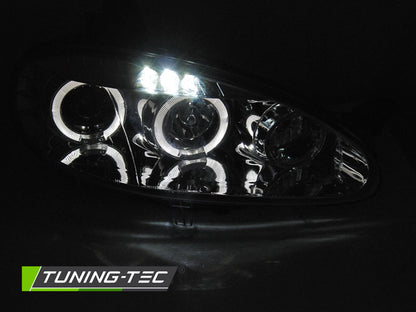 Tuning-Tec LED Angel Eyes Scheinwerfer für Mazda MX5 01-05 chrom