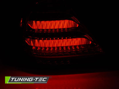 Tuning-Tec Voll LED Lightbar Rückleuchten für Mercedes Benz C-Klasse W203 00-04 rot/klar mit dynamischem Blinker