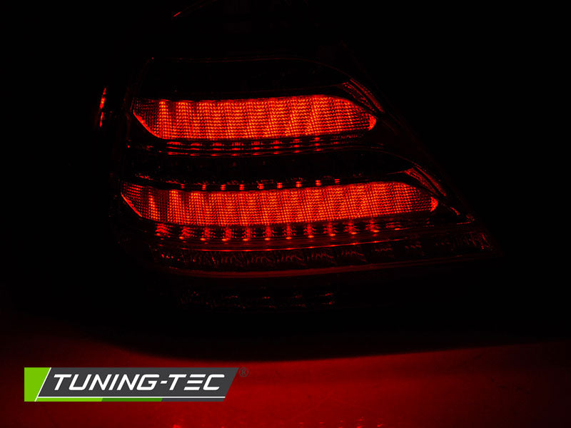 Tuning-Tec Voll LED Lightbar Rückleuchten für Mercedes Benz C-Klasse W203 00-04 rot/rauch mit dynamischem Blinker