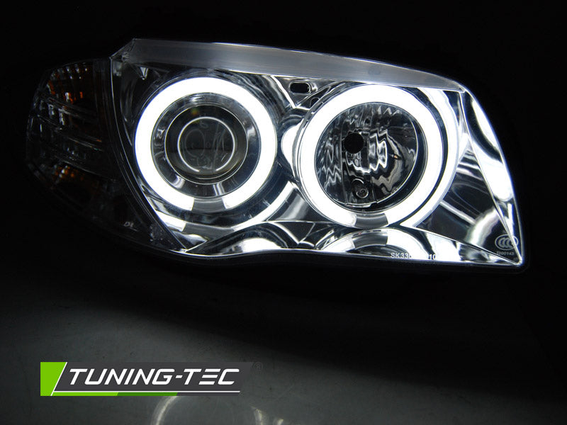Tuning-Tec CCFL Angel Eyes Scheinwerfer für BMW 1er E81, E82, E87, E88 04-11 chrom