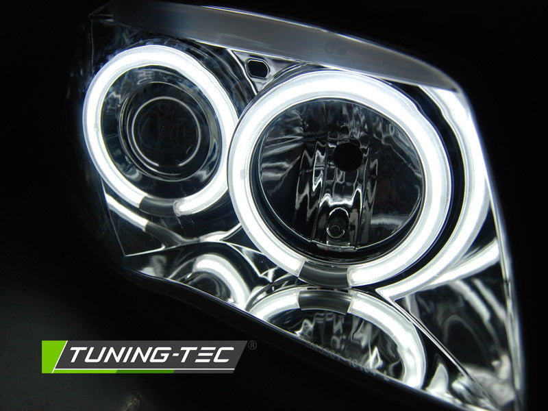 Tuning-Tec CCFL Angel Eyes Scheinwerfer für BMW 1er E81, E82, E87, E88 04-11 chrom