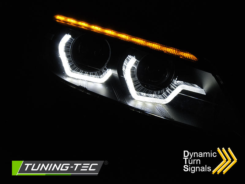 Tuning-Tec Xenon LED Tagfahrlicht Angel Eyes Scheinwerfer für BMW Z4 E89 09-13 schwarz mit LED Blinker