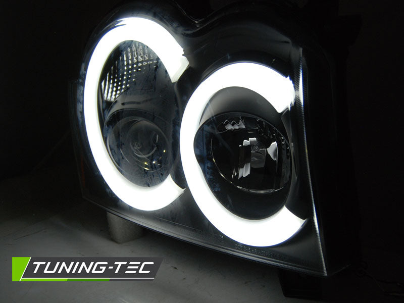 Tuning-Tec LED Angel Eyes Scheinwerfer für Jeep Grand Cherokee 05-08 schwarz LTI