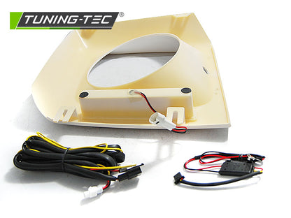 Tuning-Tec LED Tagfahrlicht Scheinwerferrahmen für Mercedes Benz G-Klasse W463/W461 01-12 unlackiert