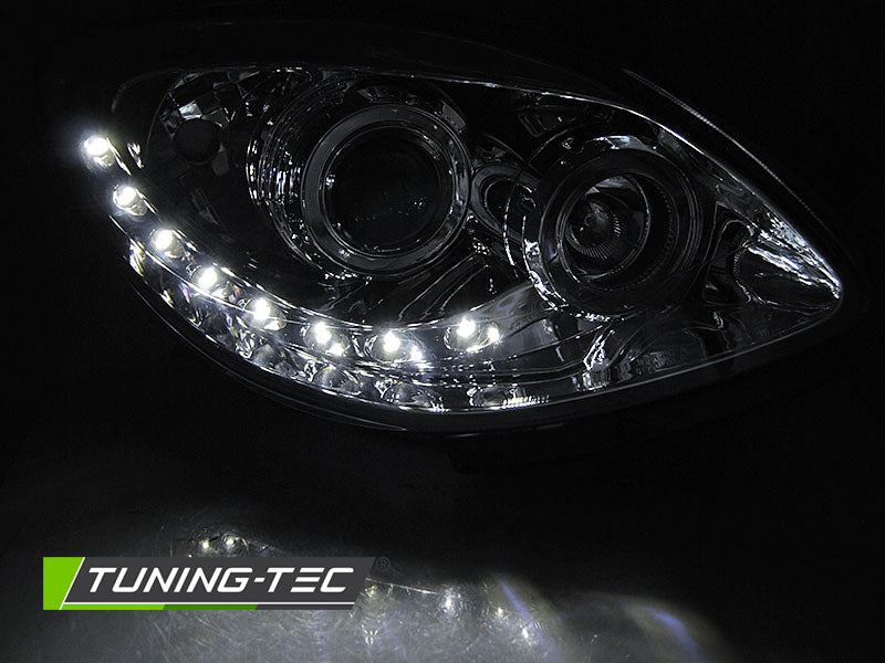 Tuning-Tec LED Tagfahrlicht Scheinwerfer für Renault Twingo 07-11 chrom