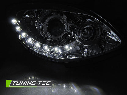 Tuning-Tec LED Tagfahrlicht Scheinwerfer für Renault Twingo 07-11 chrom