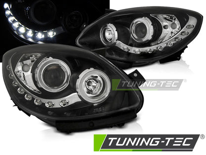Tuning-Tec LED Tagfahrlicht Scheinwerfer für Renault Twingo 07-11 schwarz