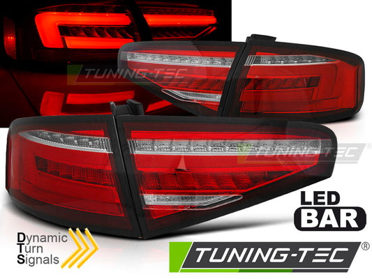 Tuning-Tec LED Lightbar Rückleuchten für Audi A4 B8 12-15 Rot/Weiß / Dynamische Blinker