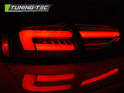 Tuning-Tec Voll LED Lightbar Rückleuchten für Audi A4 B8 Lim. 12-15 Rot/Schwarz / Dynamische Blinker