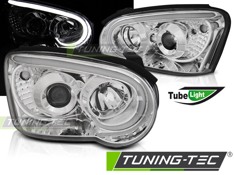 Tuning-Tec LED Tagfahrlicht Scheinwerfer für Subaru Impreza 2 Facelift (GD) 03-05 chrom