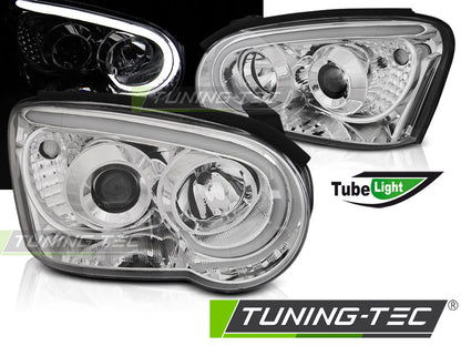 Tuning-Tec LED Tagfahrlicht Scheinwerfer für Subaru Impreza 2 Facelift (GD) 03-05 chrom