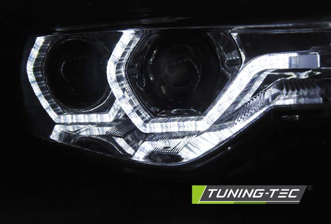 Tuning-Tec LED Angel Eyes Scheinwerfer für BMW 3er F30/F31 Lim./Touring 15-18 chrom dynamisch
