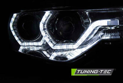 Tuning-Tec LED Angel Eyes Scheinwerfer für BMW 3er F30/F31 Lim./Touring 15-18 chrom dynamisch