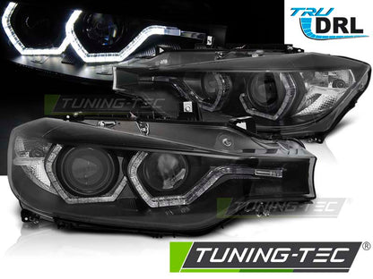 Tuning-Tec LED Angel Eyes Scheinwerfer für BMW 3er F30/F31 Lim./Touring 15-18 schwarz dynamisch