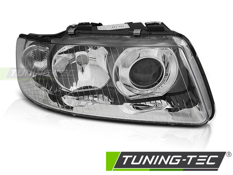 Tuning-Tec Klarglas Scheinwerfer Rechts für Audi A3 8L 3/5 Türer 00-03 chrom