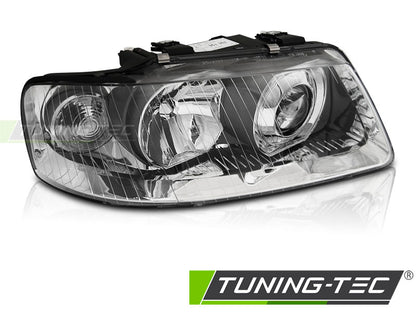 Tuning-Tec Klarglas Scheinwerfer Rechts für Audi A3 8L 3/5 Türer 00-03 chrom