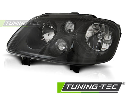 Tuning-Tec Klarglas Scheinwerfer links für VW Touran 1T 03-06 schwarz